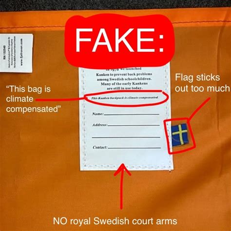 how to spot a counterfeit kanken